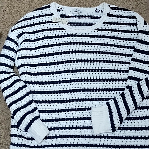 Madewell Sweaters - Madewell Striped Austen Open Stitch Pullover Sweater NWT!